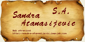 Sandra Atanasijević vizit kartica